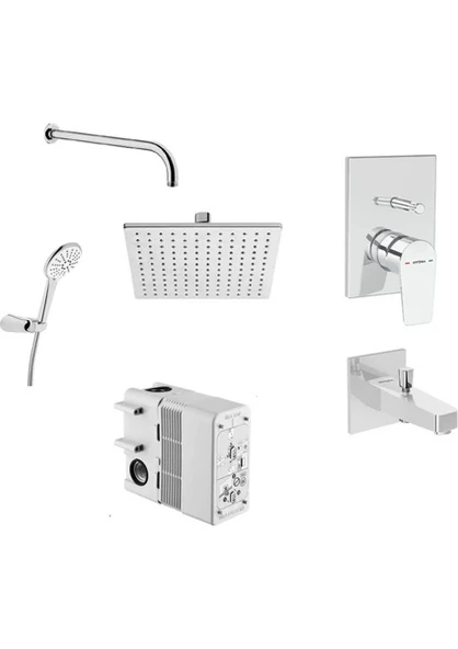 Vitra Duş Seti, Flow Square, Ankastre (Sıva Üstü Grubu) A49305