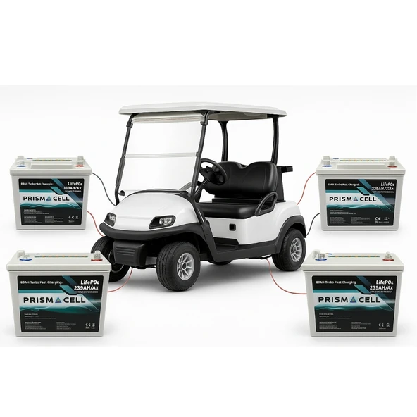 Prismacell 48V 235Ah LiFePO4 Golf Cart Akü | 4’lü Set ürün görseli 1