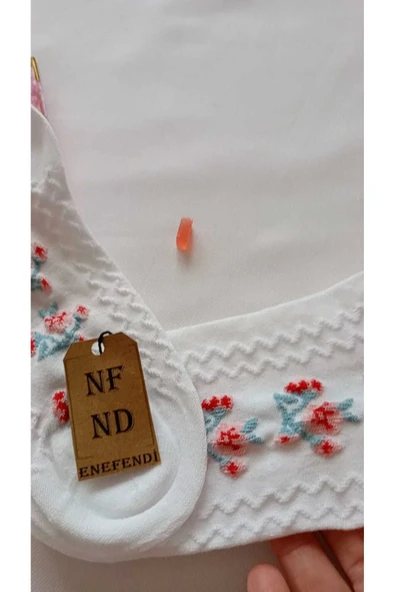 DİKİŞSİZ BURUN PATİK ÇORAP YUMUŞAK PAMUKLU KISA KONÇ DESENLİ KADIN 36-40 - Resim 4