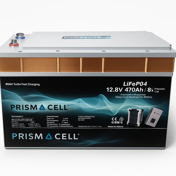 Prismacell 12.8V 470Ah LiFePO4 Akü | Karavan & Solar - Resim 2