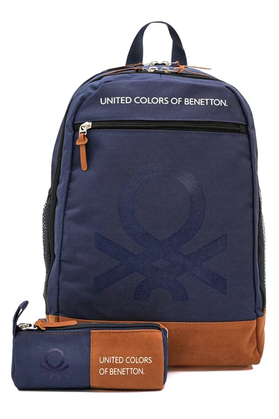United Colors Of Benetton Unisex Genç Lise Üniversite 2'li Okul Seti Okul Çantası ve Kalemlik Seti 1305455 - 1