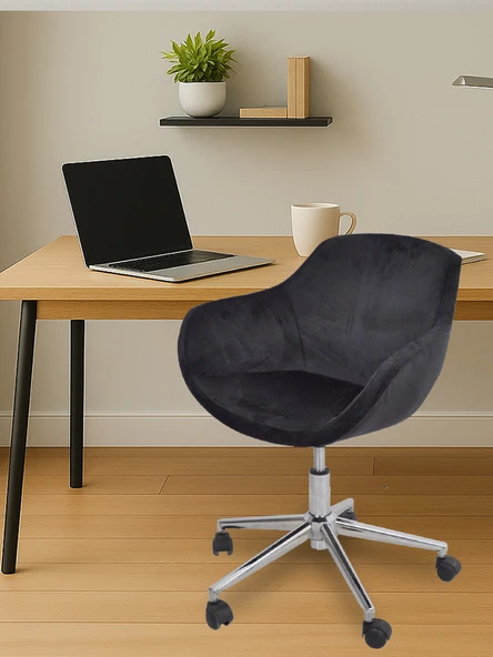 Monev 1 Siyah Kumaş Ev ve Ofis Çalışma Koltuğu