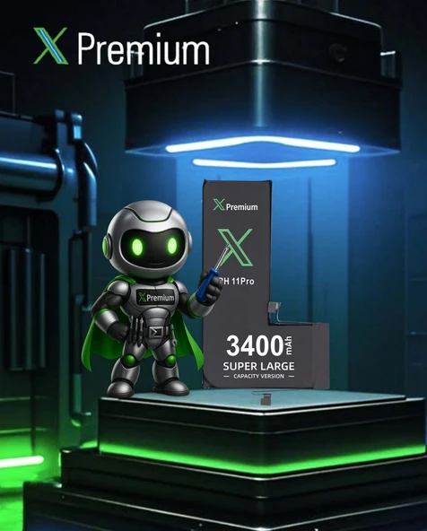Xpremium iPhone 11 Pro Batarya Pil Süper Yüksek Kapasiteli Güçlendirilmiş 3400 mAh - 3