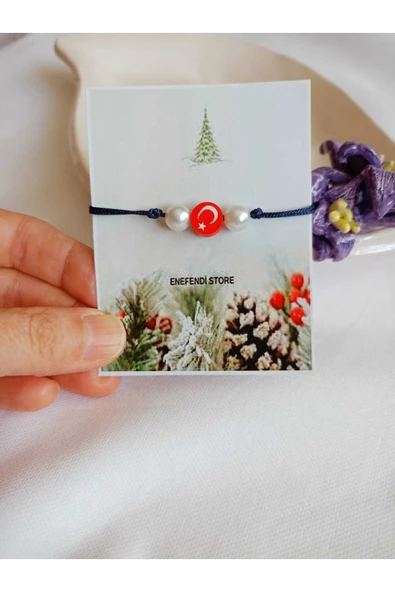 İNCİLİ AYYILDIZLI MAKROME BİLEKLİK ŞANS ARKADAŞ SEVGİLİ ÇOCUK HEDİYE BİLEKLİĞİ KARTLI ASANSÖR KİLİT ürün görseli