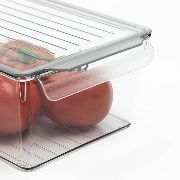 Kapaklı Buzdolabı Düzenleyici – Şeffaf, Kırılmaz ve Çizilmez - Resim 7