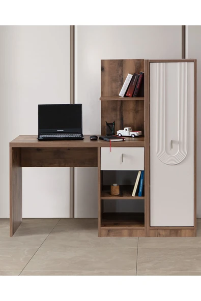 Bilgisayar Masası, Megan Çalışma Masası, Kitaplık - Resim 2
