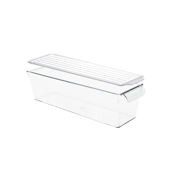 Kapaklı Buzdolabı Düzenleyici – Şeffaf, Kırılmaz ve Çizilmez - Resim 2