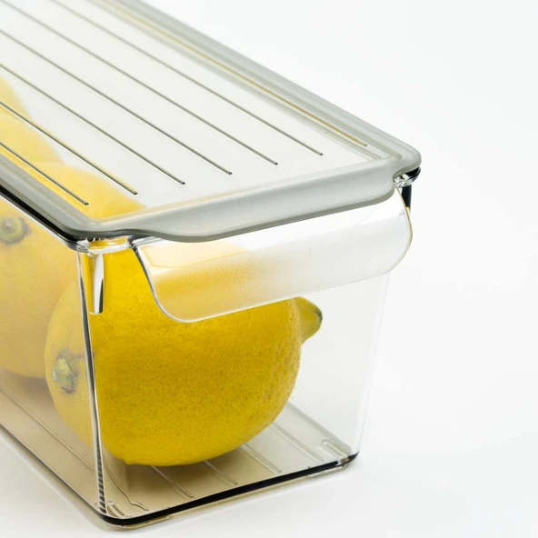 Kapaklı Buzdolabı Düzenleyici – Şeffaf, Kırılmaz ve Çizilmez - Resim 6