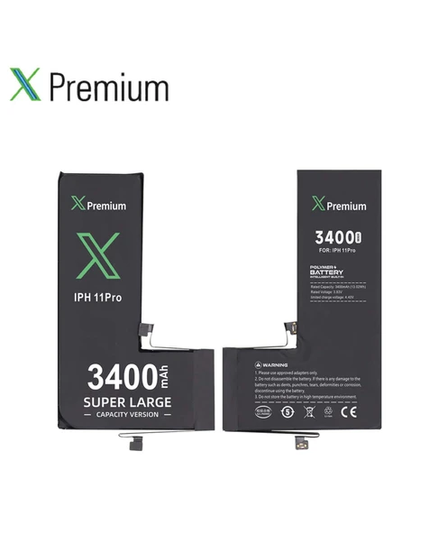 Xpremium iPhone 11 Pro Batarya Pil Süper Yüksek Kapasiteli Güçlendirilmiş 3400 mAh - 4