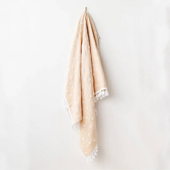 Andywawa AC24513 Müslin Smil All Day 120x90 Bebek Battaniye Beige ürün görseli