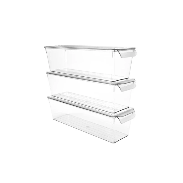 Kapaklı Buzdolabı Düzenleyici – Şeffaf, Kırılmaz ve Çizilmez ürün görseli 1