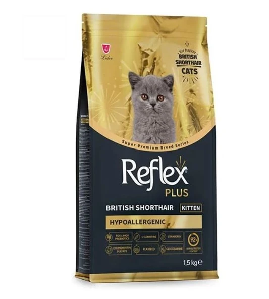 Reflex Plus British Shorthair Tavuklu ve Yavru Kedi Maması 1,5 kg ürün görseli
