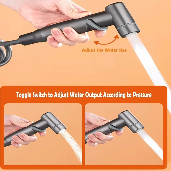 Klozet & Banyo Taharet Musluk Çıkışlı Spiral Tuvalet Temizleme Basınçlı Fıskiye Tuvalet Temizleyici - Resim 5