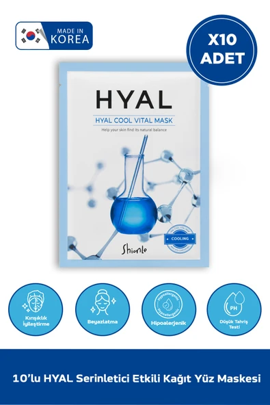 Shionle 10'lu HYAL Serinletici Kağıt Yüz Maskesi> ürün görseli
