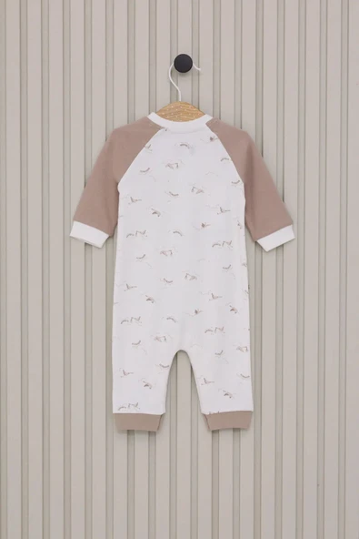 U.S.Polo Erkek Bebek Uzun Kol Patiksiz Tulum USB2020 Krem - 3