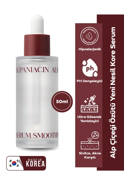 Sivilce ve Akne Karşıtı, Yatıştırıcı ve Gözenek Temizleyici Alp Çiçeği Özütü Yeni Nesil Kore Serum 50ml> ürün görseli