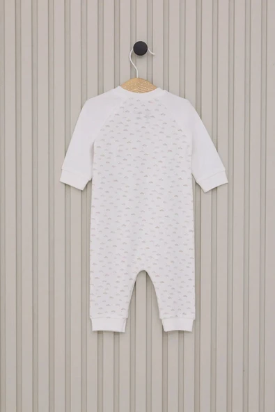 U.S.Polo Erkek Bebek Uzun Kol Patiksiz Tulum USB2025 Krem - Resim 3