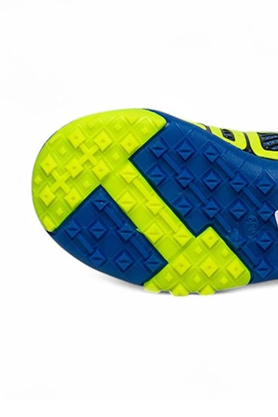 Celira Bys Mavi Sarı Erkek Çocuk Çoraplı Halısaha Ayakkabı - Resim 4