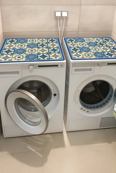 Valerine Life Çamaşır ve Kurutma Makinesi Üstü Düzenleyici Matı Örtüsü Kaymaz Sıvı Geçirmez 27CMD251003 - Resim 3