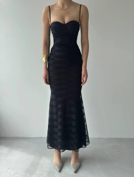 Kalıse İp Askılı Elbise - Resim 2