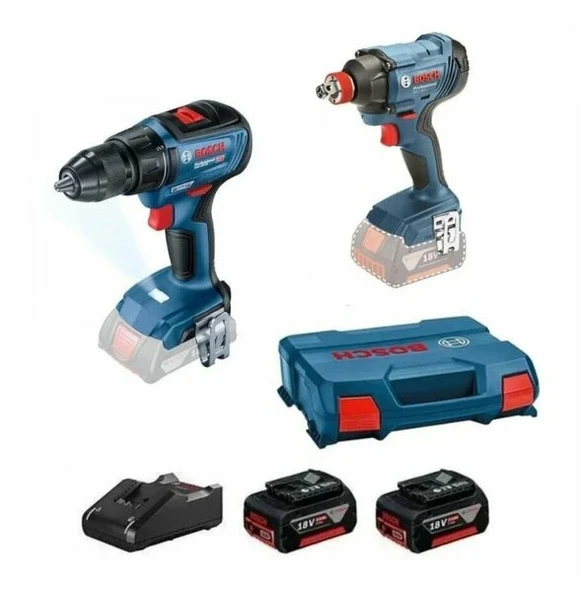 BOSCH Gdx 180'Li Somun Sıkma+Gsr 18V-50 Delme Vidalama İkili Set ürün görseli