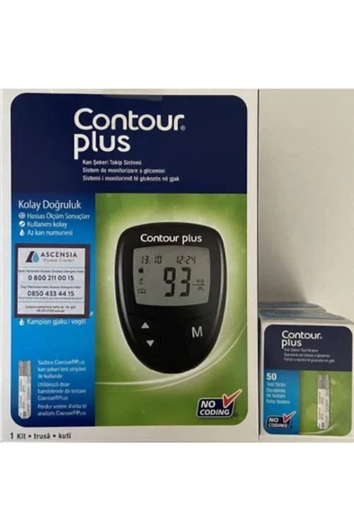 Contour Plus Cihaz + Contour Plus Strip 1 Kutu (SKT:07/2026) ürün görseli 1