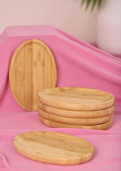 Bambum 6'lı Oval Servis Tabağı Seti – Kahvaltı ve Sunum Tabakları - Resim 5