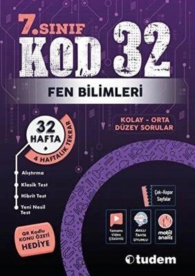 TUDEM 7.SINIF FEN BİLİMLERİ KOD 32 SORU BANKASI