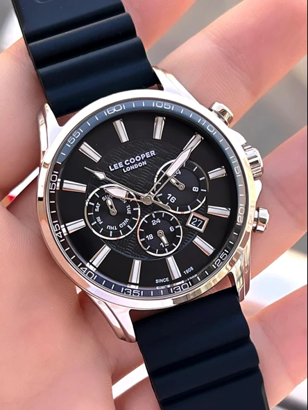 Lee Cooper 3 Atm Suya Dayanıklı Özel Tasarım Erkek Kol Saati VS.BLKT.0501 - Resim 3