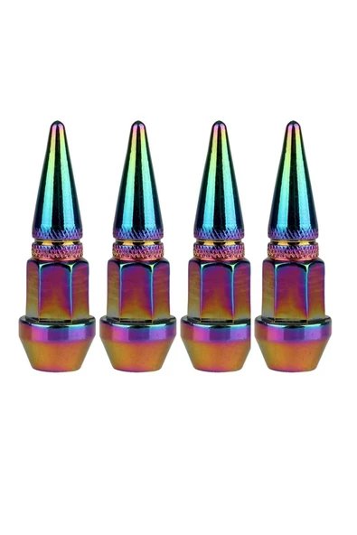 Alüminyum Sivri Sibop Kapağı Bukalemun Colormatic Sibob Kapağı 45mm 4'lü Set - 3