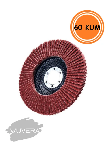 Wuvera 115 mm 60 Kum Flap Zımpara – Orta Kalınlıkta Aşındırıcı Zımpara Diski 1 ADET ürün görseli 1
