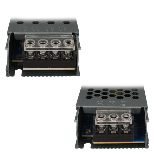 Ayt Ledx ALN-M12125 12 Volt 12.5 Amper 57x24x12mm Ultra Slim Metal Kasa Adaptör Şerit Led Kamera Adaptörü - 4