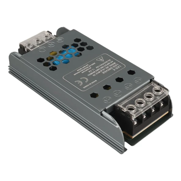Ayt Ledx ALN-M12125 12 Volt 12.5 Amper 57x24x12mm Ultra Slim Metal Kasa Adaptör Şerit Led Kamera Adaptörü - 2
