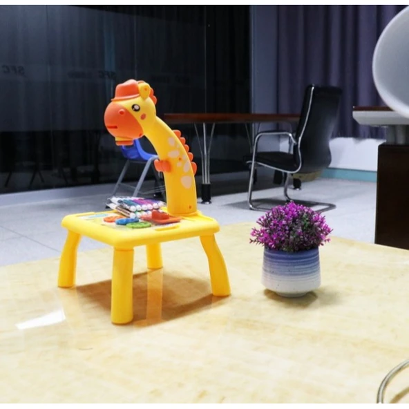 Periboia Zürafa Tasarımlı Projeksiyonlu Boyama Tahtası - 5