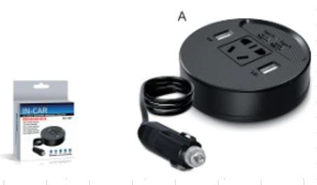 Ayt Olesson 1667 DC 12-24V 150W Oto Araç Power İnverter Çift Type-c Çift Usb 220V Üniversal Priz Girişli Çevirici - 1