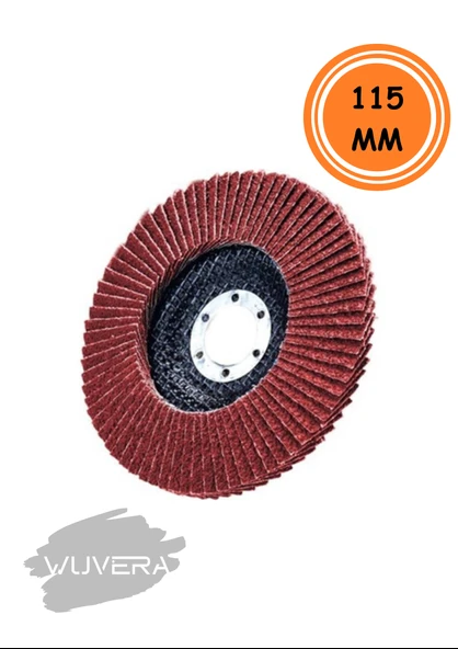 Wuvera 115 mm 60 Kum Flap Zımpara – Orta Kalınlıkta Aşındırıcı Zımpara Diski 1 ADET - Resim 2