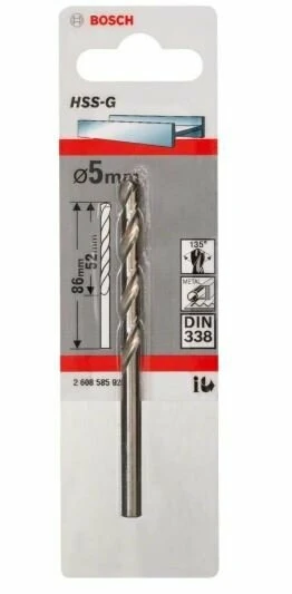 BOSCH Hss G-Metal Matkap Ucu 5*86 mm (1 Li Paket) ürün görseli