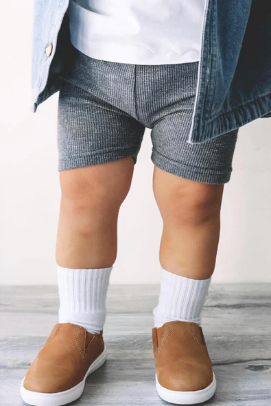 Bistyle Basic Kaymaz Penye Soket Çorap 3'Lü BS10107 Siyah Ekru Gri - Resim 4