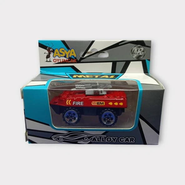 Küçük Metal İtfaiye Araçları 7 Cm - Panzer - Resim 4