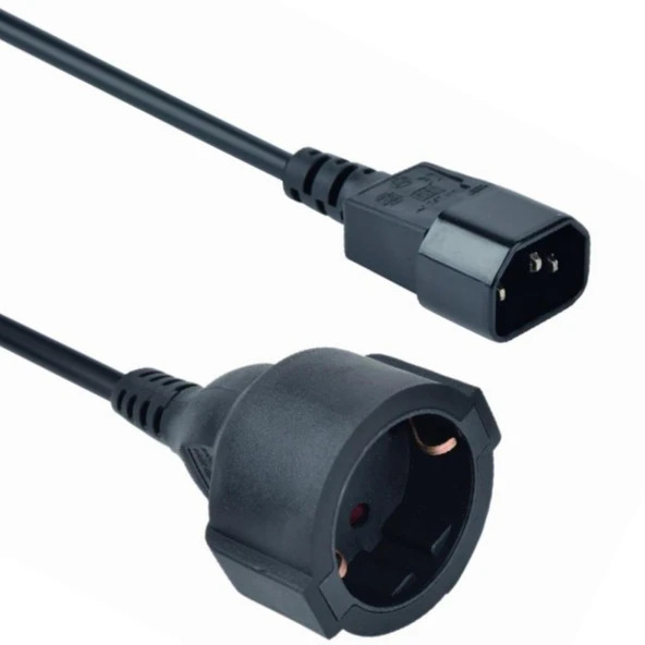 Ups/Pdu C14-Schuko Priz Çevirici Kablo 1.8 metre - Resim 2