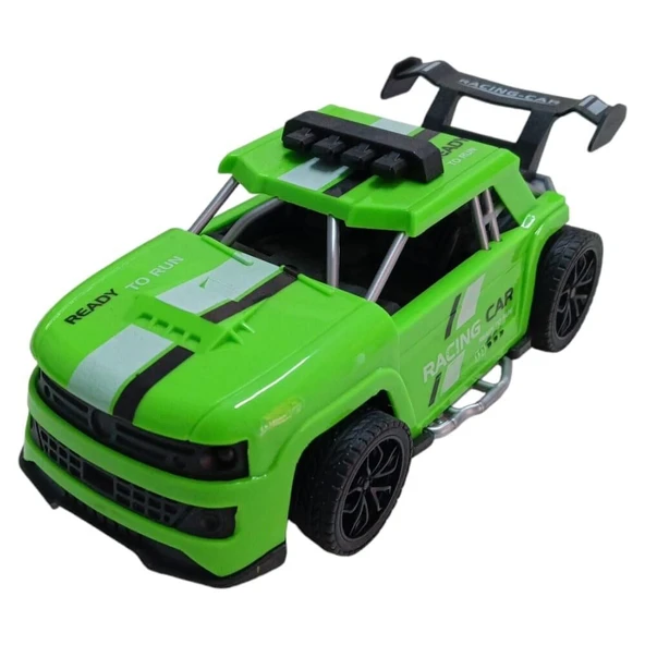 Sürtmeli Yarış Arabası - Yeşil - Resim 4