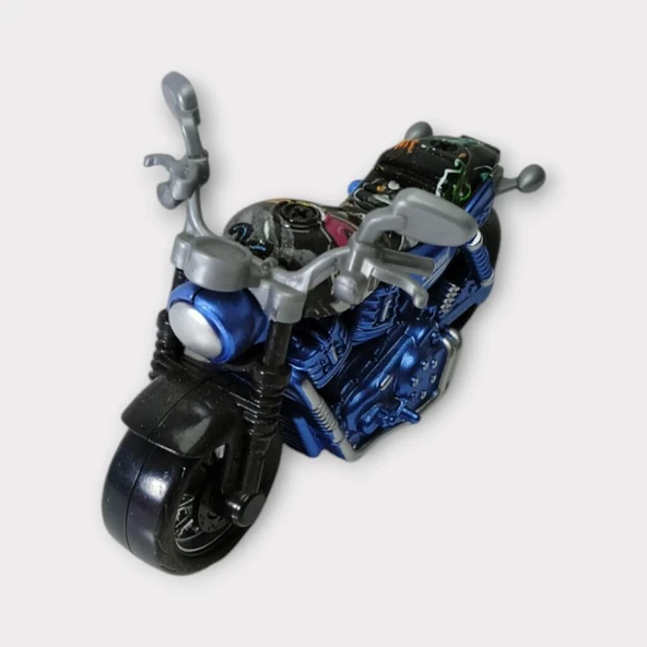 Çek Bırak Custom Motorsiklet 9 Cm - Mavi - Resim 4