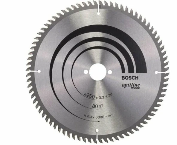 BOSCH Optiline Wood 250*30 mm 80 Diş - 1