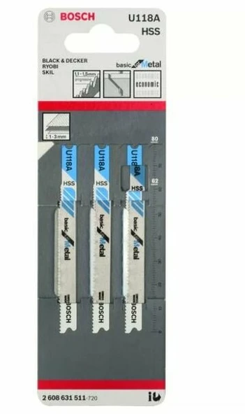 BOSCH Dekupaj Testere Bıçağı Agzı U 118 A 3 Lu - 1