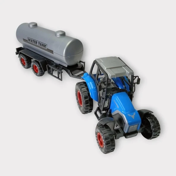 Çek Bırak Römorklu Traktör 25Cm - Mavi Su Tankı - Resim 2