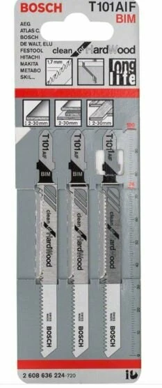 BOSCH Dekupaj Bıçağı Cleanfhardwo T101Aıf 3'Lü - 1