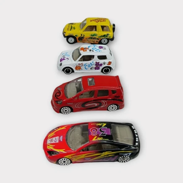 Maxx Wheels 4 lü Metal Araç Seti - Şehir Araçları - Resim 2