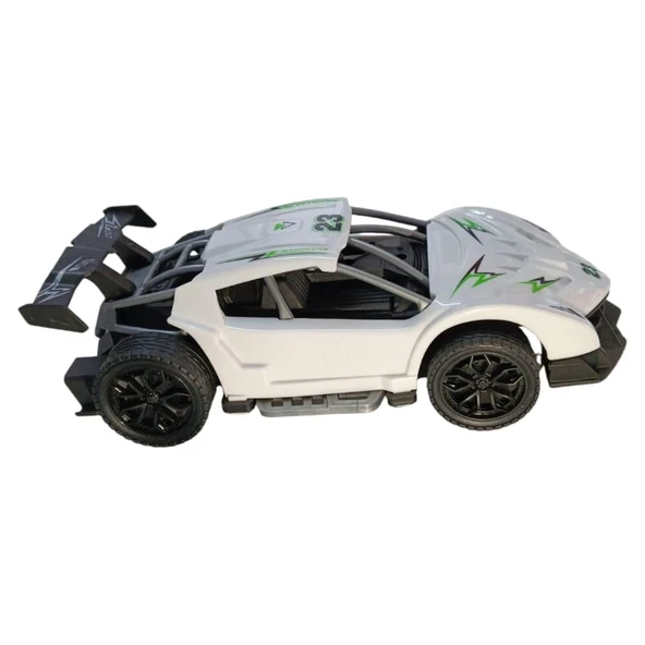 Sürtmeli Yarış Arabası - Beyaz - Resim 5