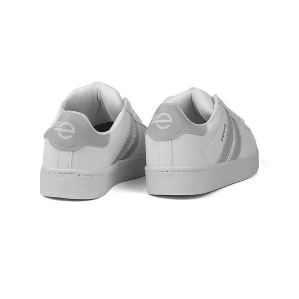 Unisex Beyaz Buz Bağcıklı Rahat Sneaker Günlük Spor Ayakkabı - Resim 4