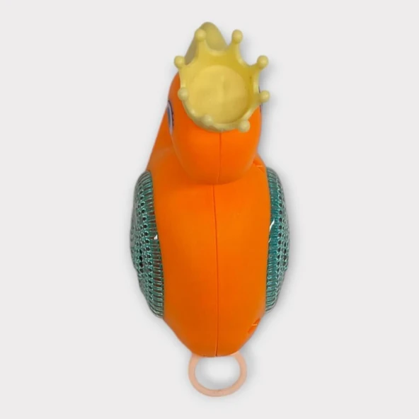 Kurmalı Işıklı Sevimli Flamingo - Turuncu - Resim 3